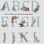 Flower Crossstitch Letters Patterns Free