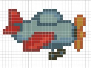 Adorable Plane Cross Stitch Pattern